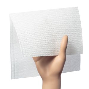 Gant de toilette jetable Air laid blanc plastifié